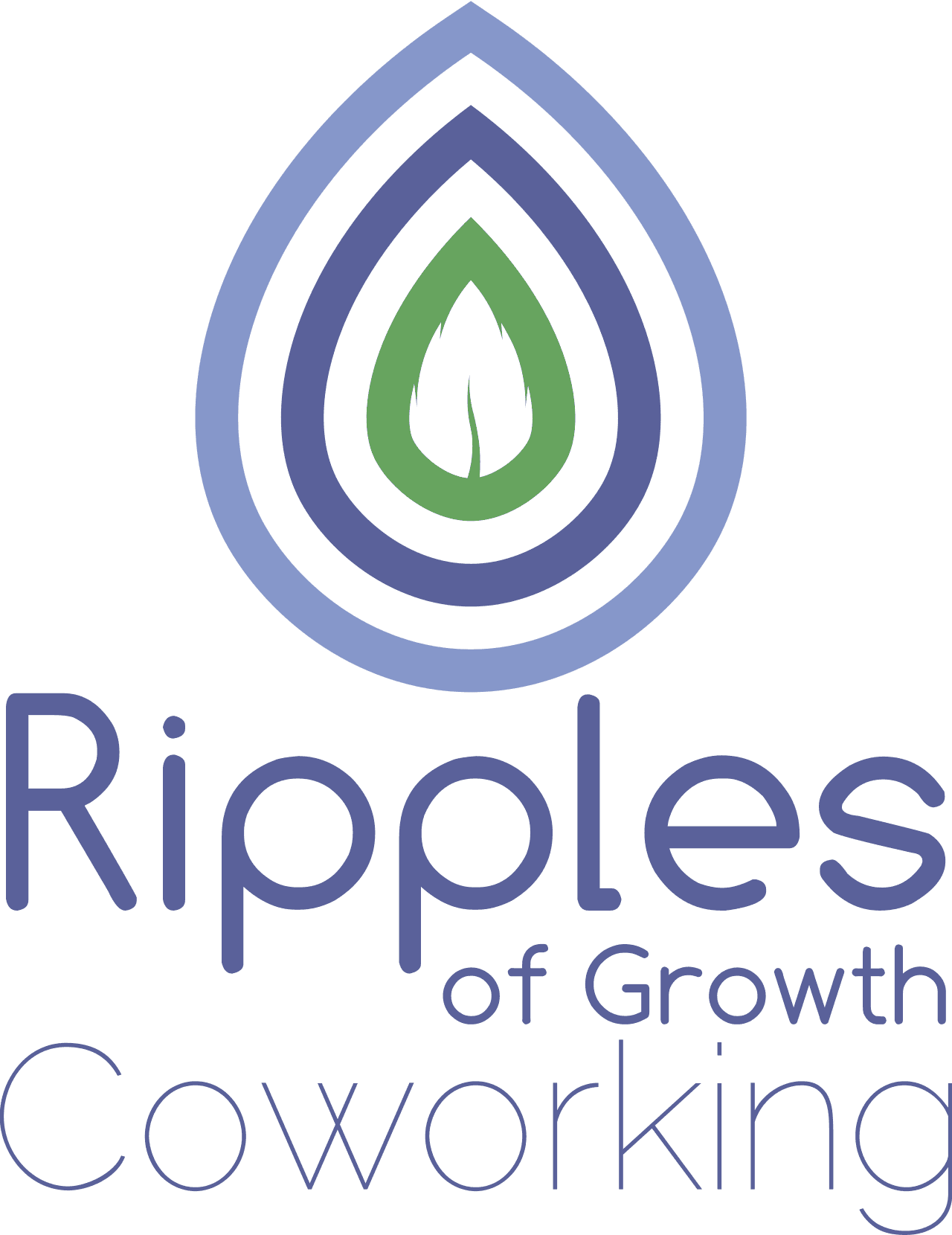 Ripples of Growth Coworking Logo